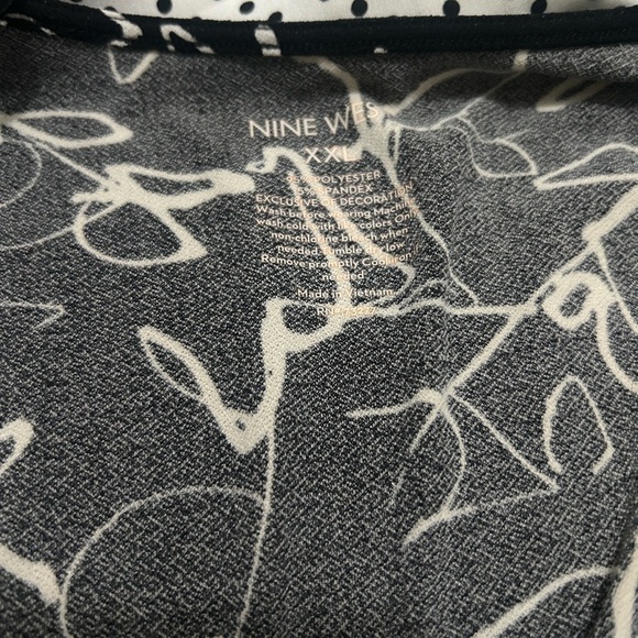 Long Sleeve Black and White Women's Dress xxl - Picture 5 of 8